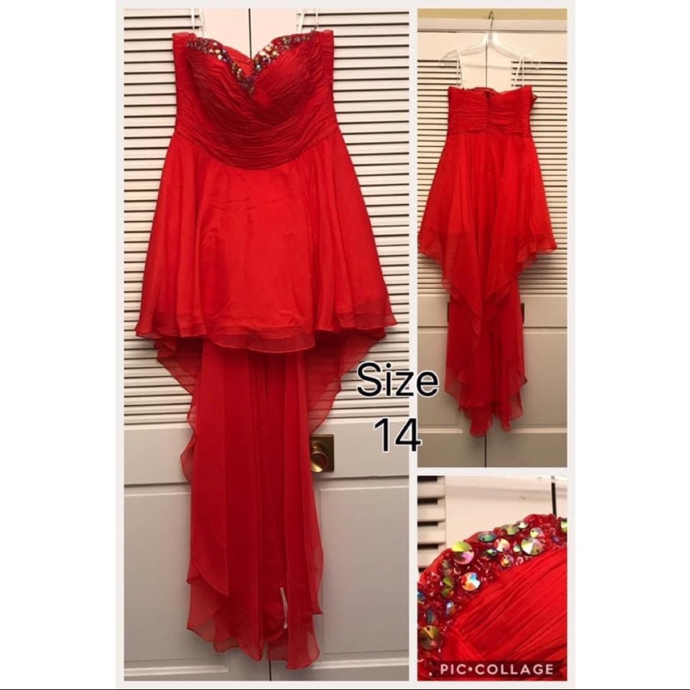 Alyce Paris Red High-Low Dress